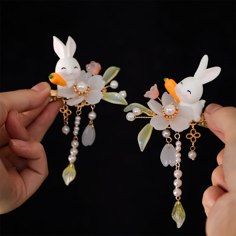 Ručni rad, spona za kosu od legure s motivom zeca, za djecu