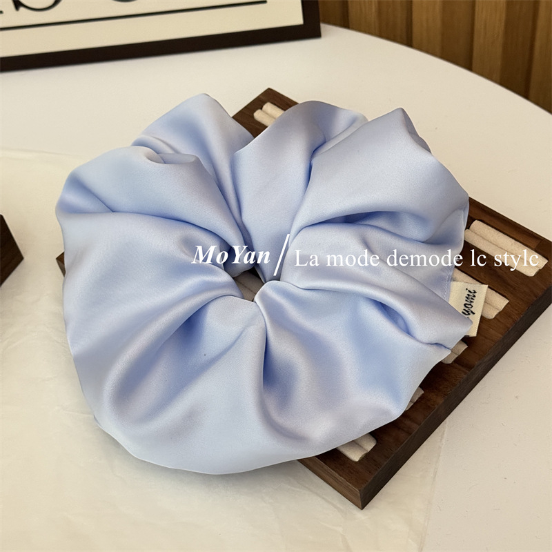 Moyan dvostrano satinirana gumica za kosu, ručna izrada, korejski stil, visoka elastičnost
