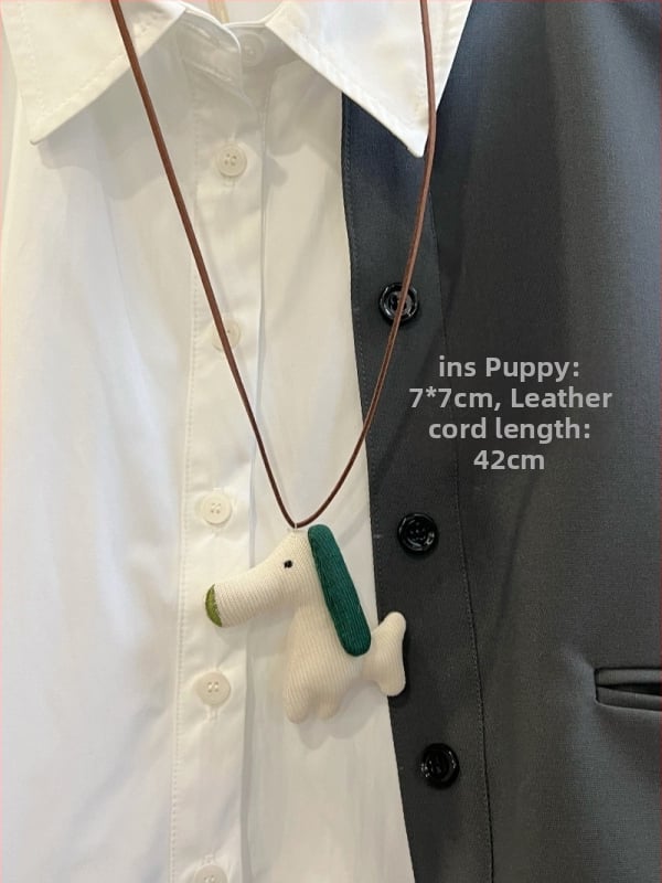 Dječji kožni privjesak na šnuri s karikaturama životinja, dugi nakit, mogućnost prilagodbe, pojedinačno pakirano