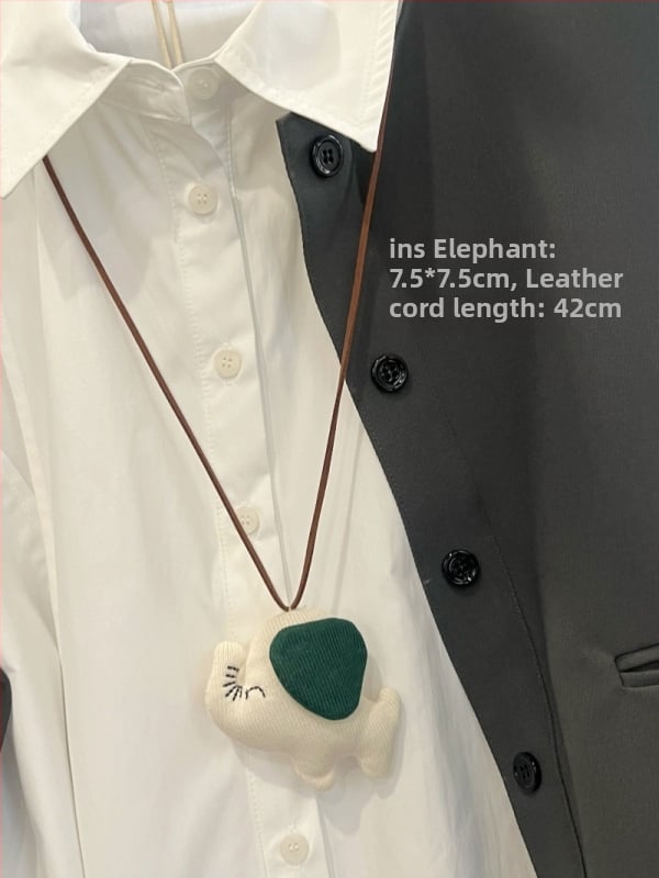 Dječji kožni privjesak na šnuri s karikaturama životinja, dugi nakit, mogućnost prilagodbe, pojedinačno pakirano