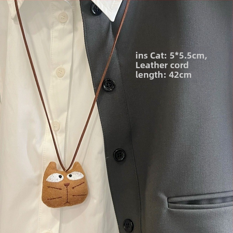 Detský kožený náhrdelník na šnúrke s karikatúrnymi zvieratami, dlhý náhrdelník, možnosť prispôsobenia, jednotlivo balené