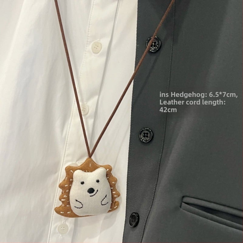 Dječji kožni privjesak na šnuri s karikaturama životinja, dugi nakit, mogućnost prilagodbe, pojedinačno pakirano