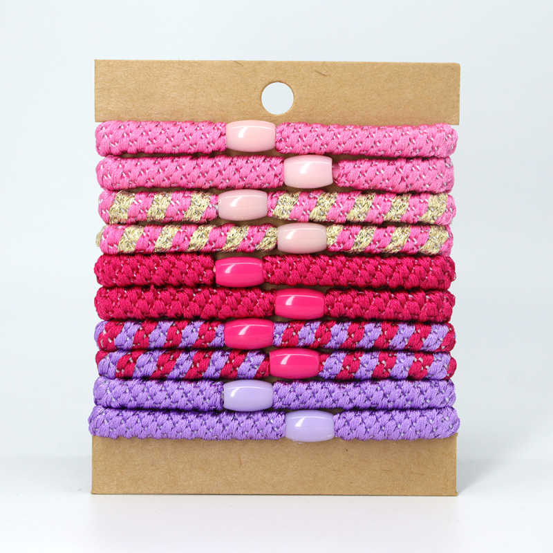 Mizuo gumica za kosu za rep, pletena, visoka elastičnost, mješavina materijala, svjež i sladak stil