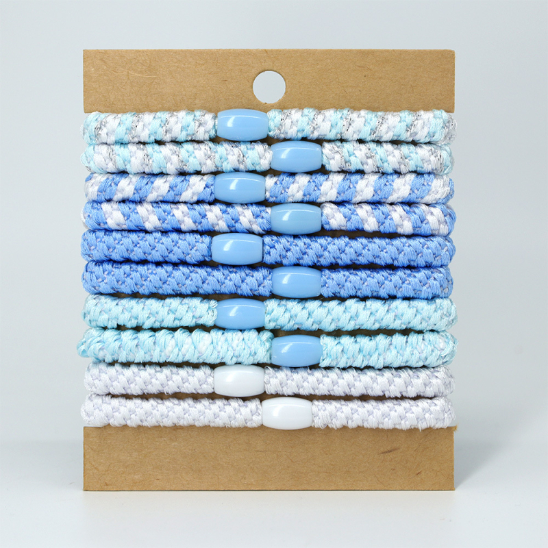 Mizuo gumica za kosu za rep, pletena, visoka elastičnost, mješavina materijala, svjež i sladak stil