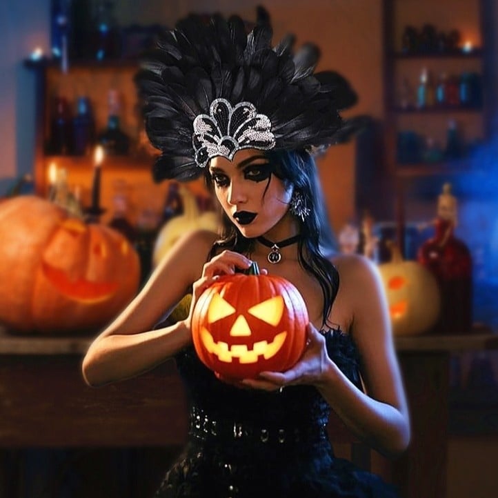 Sieviešu spalvu galvas lente, etniskā stilā, rokdarbs, krona, pavasaris 2025