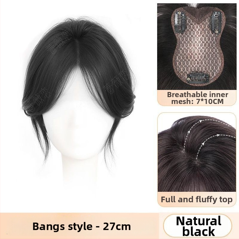 Viengabės plaukų toppers moterims viršugalvyje, apimtis, pūkuotas realistiškas vaizdas, be siūlių konstrukcija; aukštos temperatūros pluoštai; pusiau rankų darbo; kirpimas: tiesūs arba pakrypę; tinka visoms veido formoms