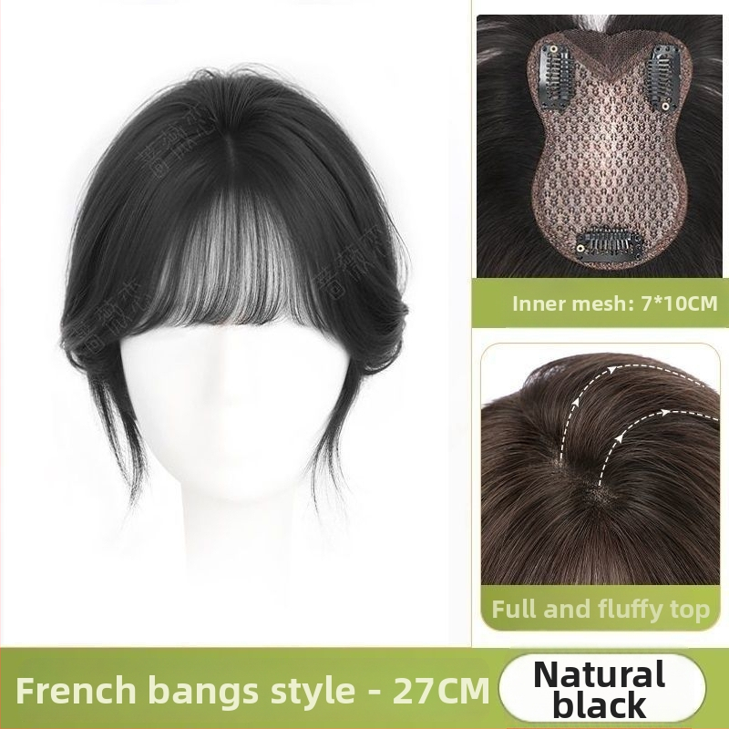 Viengabės plaukų toppers moterims viršugalvyje, apimtis, pūkuotas realistiškas vaizdas, be siūlių konstrukcija; aukštos temperatūros pluoštai; pusiau rankų darbo; kirpimas: tiesūs arba pakrypę; tinka visoms veido formoms