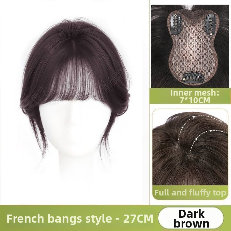 Viengabės plaukų toppers moterims viršugalvyje, apimtis, pūkuotas realistiškas vaizdas, be siūlių konstrukcija; aukštos temperatūros pluoštai; pusiau rankų darbo; kirpimas: tiesūs arba pakrypę; tinka visoms veido formoms