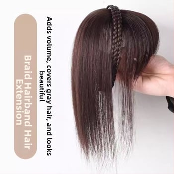 Integruota galvos juosta su kirpčiukais parūka, prideda tūrio ir užmaskuoja plaukų šaknis, aukštos temperatūros viela, mechanizmas, Qi kirpčiukai, Henano kilmė