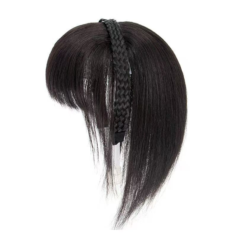 Integruota galvos juosta su kirpčiukais parūka, prideda tūrio ir užmaskuoja plaukų šaknis, aukštos temperatūros viela, mechanizmas, Qi kirpčiukai, Henano kilmė