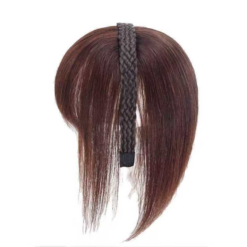 Integruota galvos juosta su kirpčiukais parūka, prideda tūrio ir užmaskuoja plaukų šaknis, aukštos temperatūros viela, mechanizmas, Qi kirpčiukai, Henano kilmė