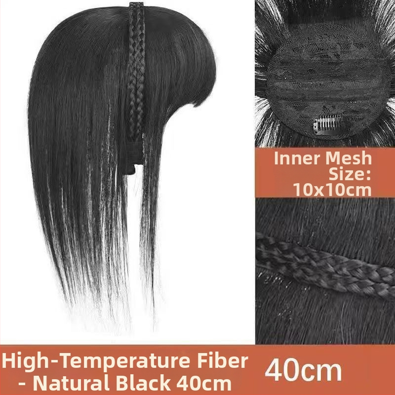 Integruota galvos juosta su kirpčiukais parūka, prideda tūrio ir užmaskuoja plaukų šaknis, aukštos temperatūros viela, mechanizmas, Qi kirpčiukai, Henano kilmė