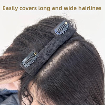 Perukas su centrinio kirpčiuko dalijimo, pūkotas natūralus vaizdas, plaukai iš aukštos temperatūros vielos, I formos tinklo kirpčiukų blokas, mechanizmas