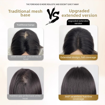 Perukas su centrinio kirpčiuko dalijimo, pūkotas natūralus vaizdas, plaukai iš aukštos temperatūros vielos, I formos tinklo kirpčiukų blokas, mechanizmas