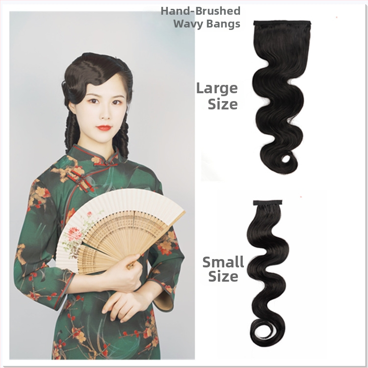 Peruka su kirpčiukais plaukais retro kostiumo stiliui; modelis GZLH, aukštos temperatūros viela, kirpčiukai gali būti tiesūs arba pakrypę, dažyti draudžiama.