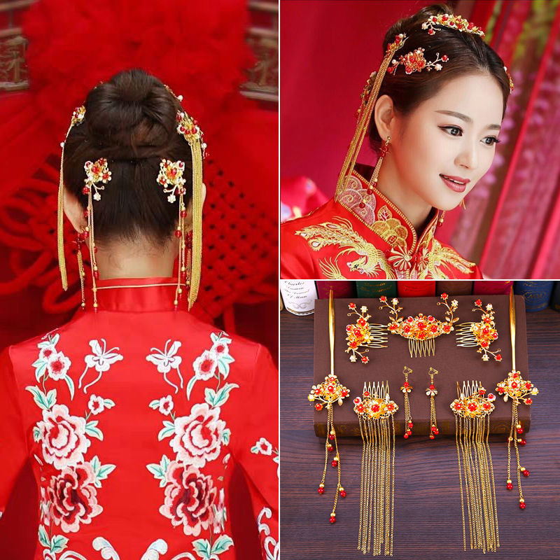 Hanfu vjenčani dodatak za kosu s resicama, od legure, retro stil, elektroplatiranje
