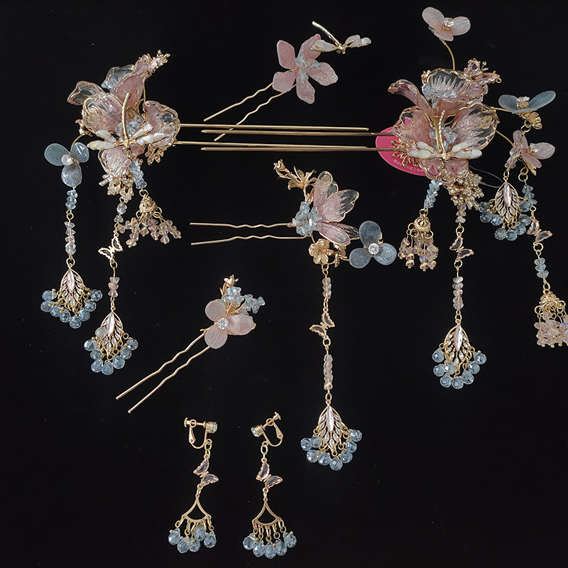 Klip za kosu od legure, cvjetni oblik, lagani luksuzni stil, ručna izrada, Hera Jewelry