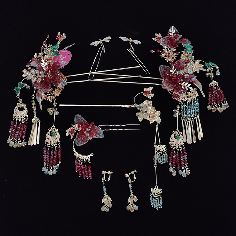 Klip za kosu od legure, cvjetni oblik, lagani luksuzni stil, ručna izrada, Hera Jewelry