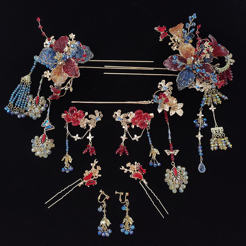 Klip za kosu od legure, cvjetni oblik, lagani luksuzni stil, ručna izrada, Hera Jewelry