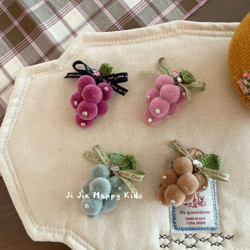 Vaikų pūkuotas plaukų segtukas, korėjietiškas stilius, rankų darbas, didelis elastingumas, gaivus ir saldus įvaizdis