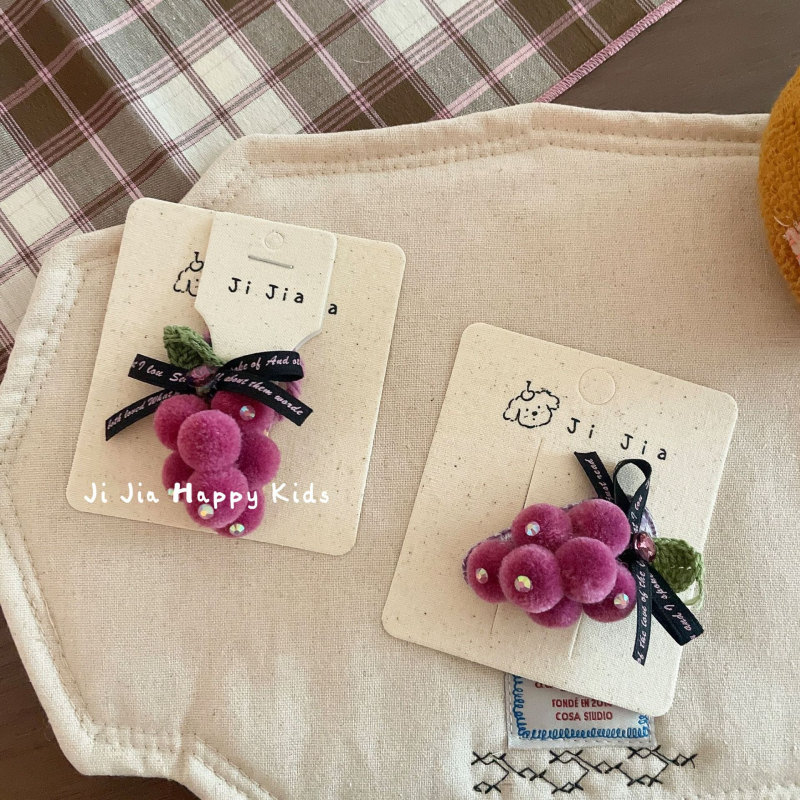 Vaikų pūkuotas plaukų segtukas, korėjietiškas stilius, rankų darbas, didelis elastingumas, gaivus ir saldus įvaizdis