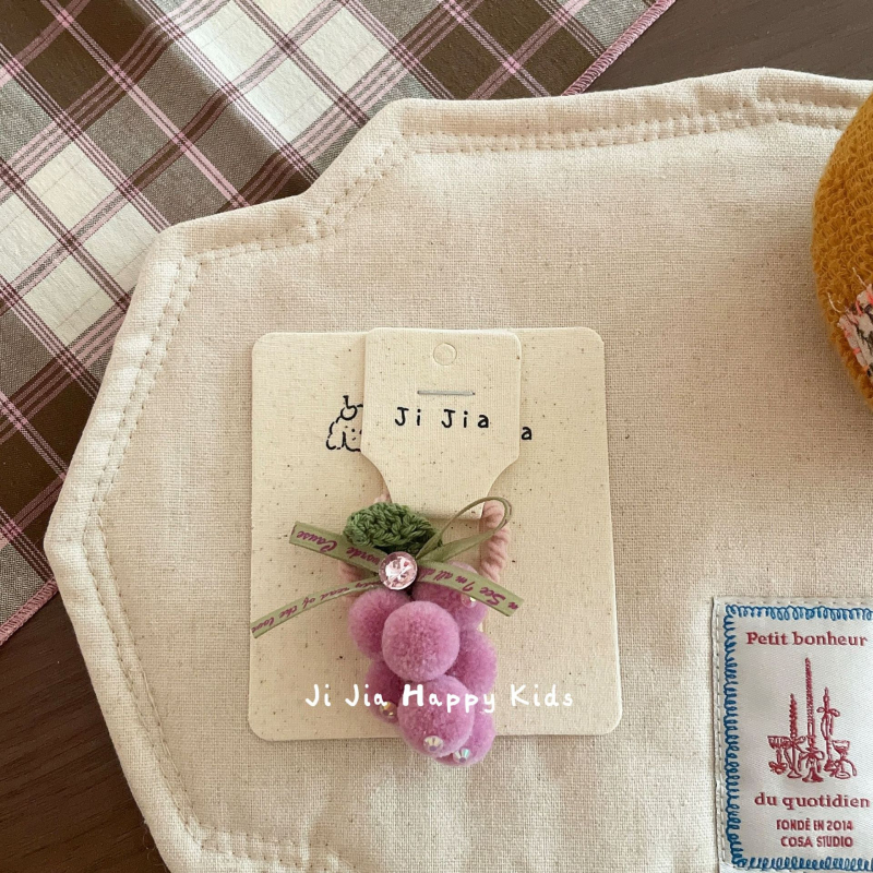 Vaikų pūkuotas plaukų segtukas, korėjietiškas stilius, rankų darbas, didelis elastingumas, gaivus ir saldus įvaizdis