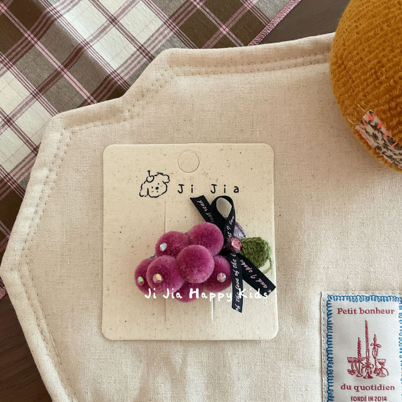 Vaikų pūkuotas plaukų segtukas, korėjietiškas stilius, rankų darbas, didelis elastingumas, gaivus ir saldus įvaizdis