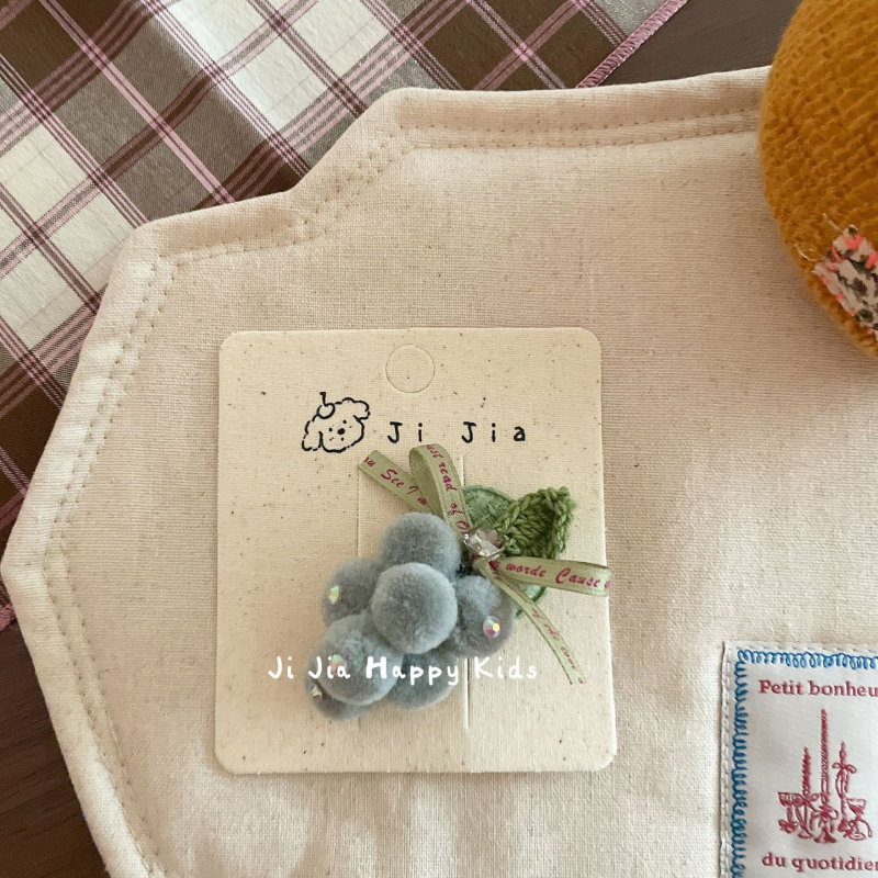 Vaikų pūkuotas plaukų segtukas, korėjietiškas stilius, rankų darbas, didelis elastingumas, gaivus ir saldus įvaizdis