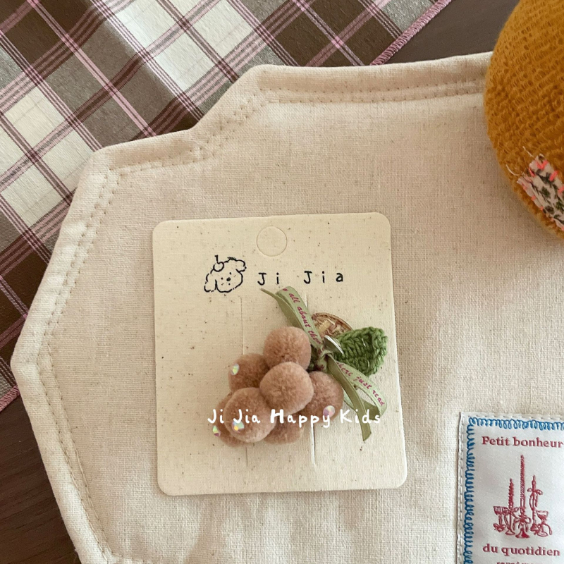 Vaikų pūkuotas plaukų segtukas, korėjietiškas stilius, rankų darbas, didelis elastingumas, gaivus ir saldus įvaizdis