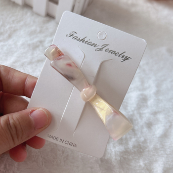 Acetatni klips za kosu s mašnicom – ručno izrađeni bočni klip, ženski modni dodatak, jednostavan stil