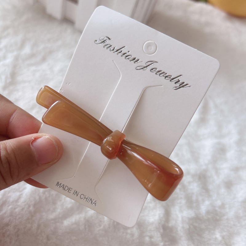 Acetatni klips za kosu s mašnicom – ručno izrađeni bočni klip, ženski modni dodatak, jednostavan stil