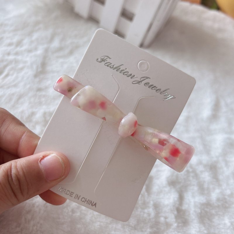 Acetatni klips za kosu s mašnicom – ručno izrađeni bočni klip, ženski modni dodatak, jednostavan stil