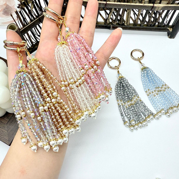 DIY ehete aksessuaarid: kristalliga tassel ripats - klaasist helmestused, elektroplaakimine