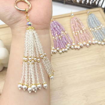 DIY ehete aksessuaarid: kristalliga tassel ripats - klaasist helmestused, elektroplaakimine