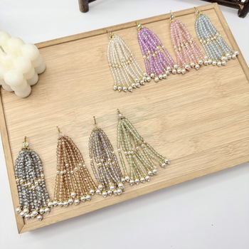 DIY ehete aksessuaarid: kristalliga tassel ripats - klaasist helmestused, elektroplaakimine