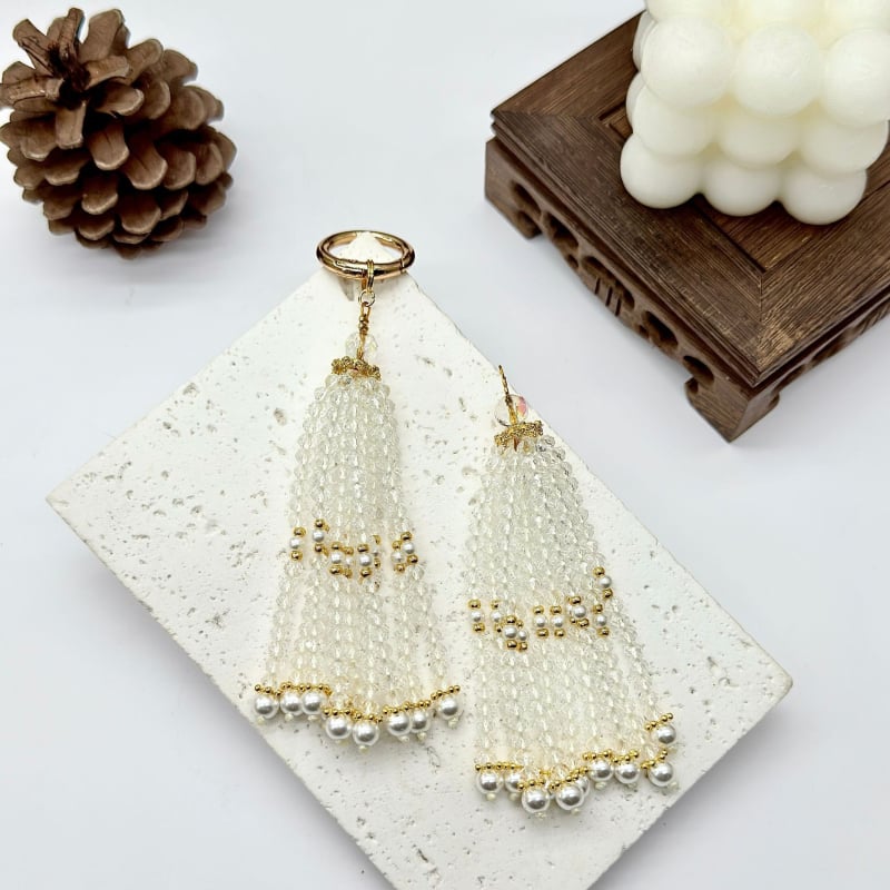 DIY ehete aksessuaarid: kristalliga tassel ripats - klaasist helmestused, elektroplaakimine