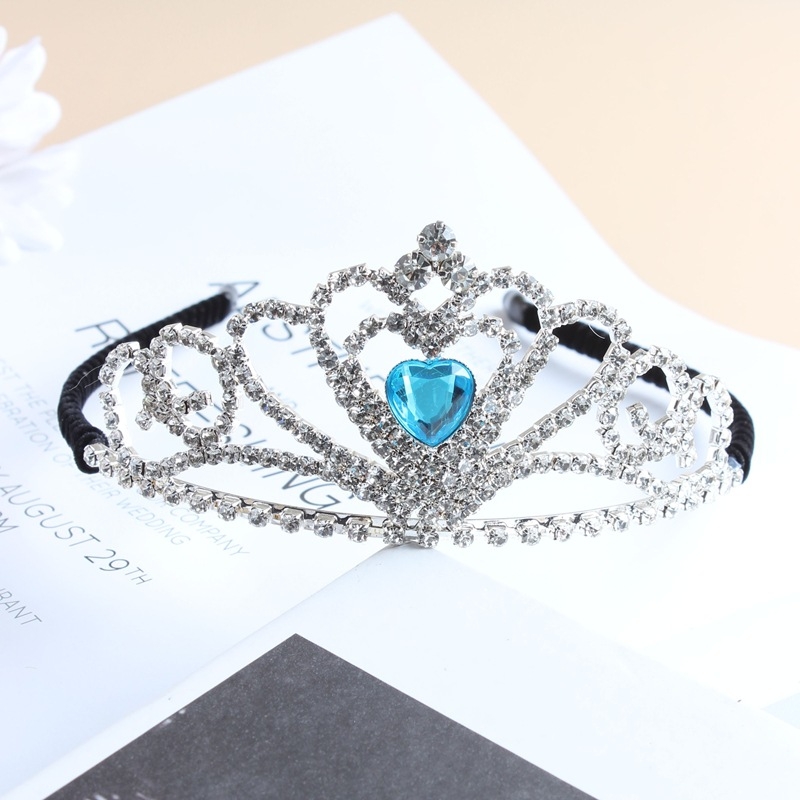 Dječji dodaci za glavu, kruna od rhinestona, princes stil (Materijal: Rhinestone; Oblik: Kruna; Obrada: Elektroplatiranje; Kristali: Bijeli kristali)
