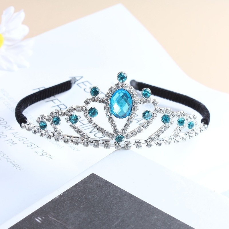 Dječji dodaci za glavu, kruna od rhinestona, princes stil (Materijal: Rhinestone; Oblik: Kruna; Obrada: Elektroplatiranje; Kristali: Bijeli kristali)