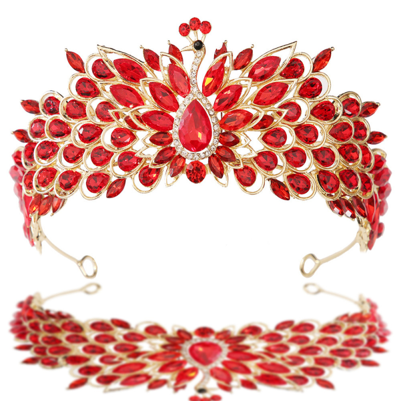 Vjenčana tiara za kosu - legura, oblik cvijeta, elektroplatiranje, kristalni ukrasi