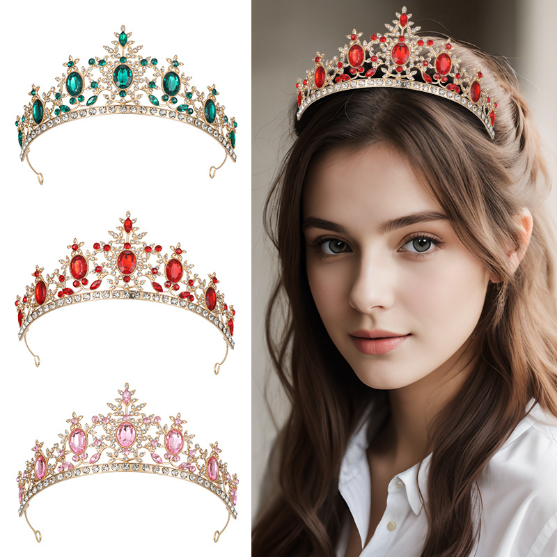 Tiara de păr din aliaj zinc, formă de floare, cristale Rhinestone glass, stil vintage, finisaj electroplatat