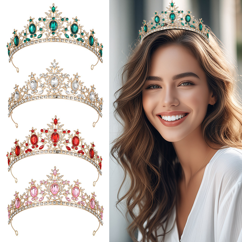 Tiara de păr din aliaj zinc, formă de floare, cristale Rhinestone glass, stil vintage, finisaj electroplatat