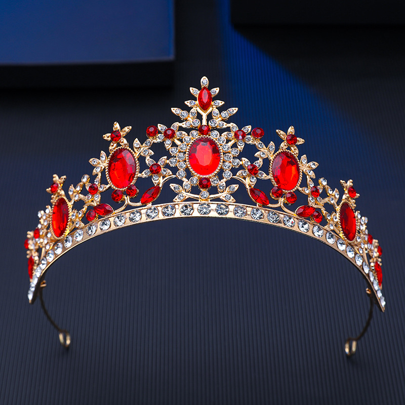 Tiara de păr din aliaj zinc, formă de floare, cristale Rhinestone glass, stil vintage, finisaj electroplatat