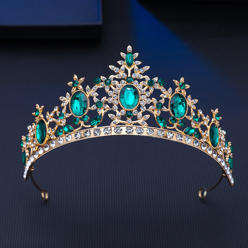 Tiara de păr din aliaj zinc, formă de floare, cristale Rhinestone glass, stil vintage, finisaj electroplatat