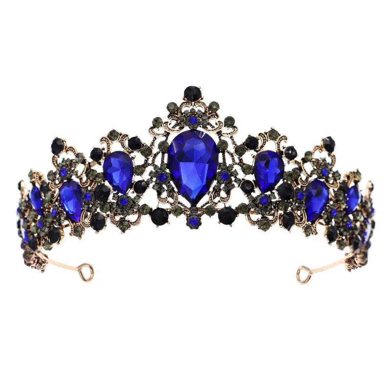 Dijamantna vjenčana diadem u europskom baroknom stilu s rhinestones, ukras za glavu, ženski stil, diamant završnica