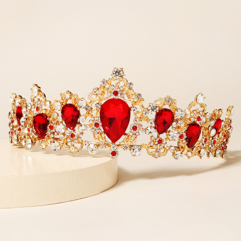 Dijamantna vjenčana diadem u europskom baroknom stilu s rhinestones, ukras za glavu, ženski stil, diamant završnica