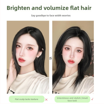 Perukos padidinti apimtį, tiesūs plaukai, aukštos temperatūros viela, mechaninis fiksavimas, netinka karštam dažymui