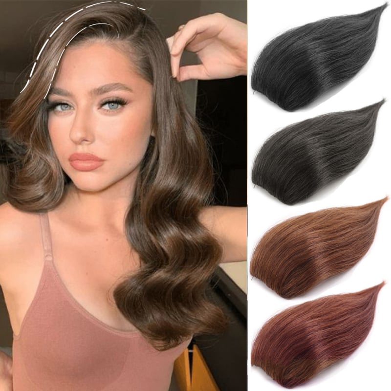 Perukos padidinti apimtį, tiesūs plaukai, aukštos temperatūros viela, mechaninis fiksavimas, netinka karštam dažymui