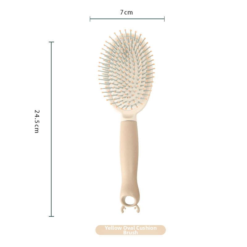 Sieviešu matu ķemme ar gaisa spilvenu, piemērota garām un viļņotām matām, galvas ādas masāža, mājas lietošanai • ABS materiāls • izcelsme Ningbo • nav importa