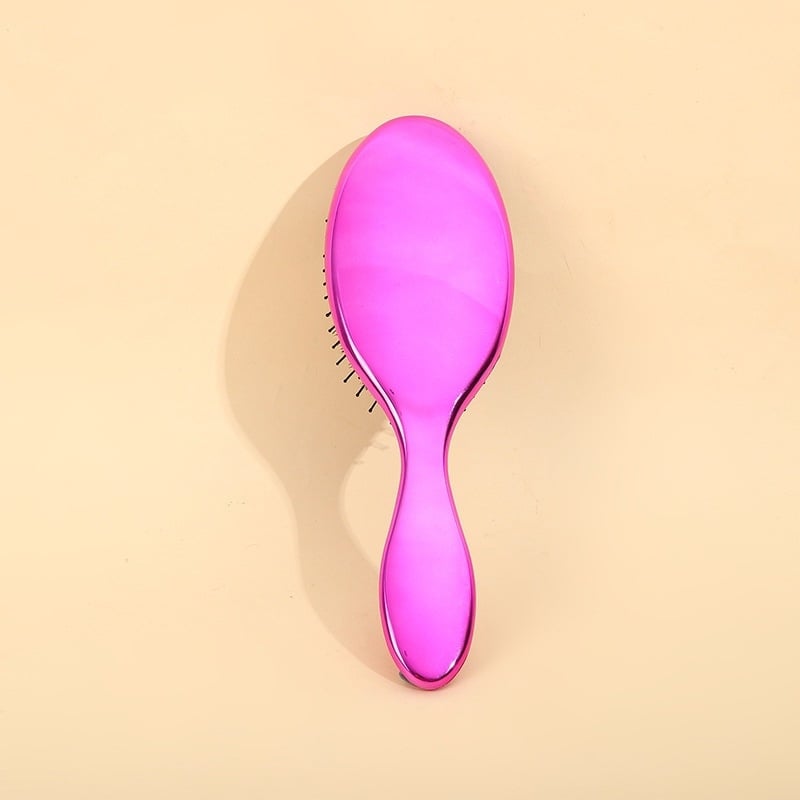 Matu ķemme ar gaisa spilventiņu un electroplated boar-bristle matu sariem, ABS materiāls, ovāla forma, 83 g