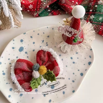 Bandă pentru cap din pluș Duffy Bear, model carouri, lucrată manual, materiale mixte, Shi Wanli, origine Yiwu, design original